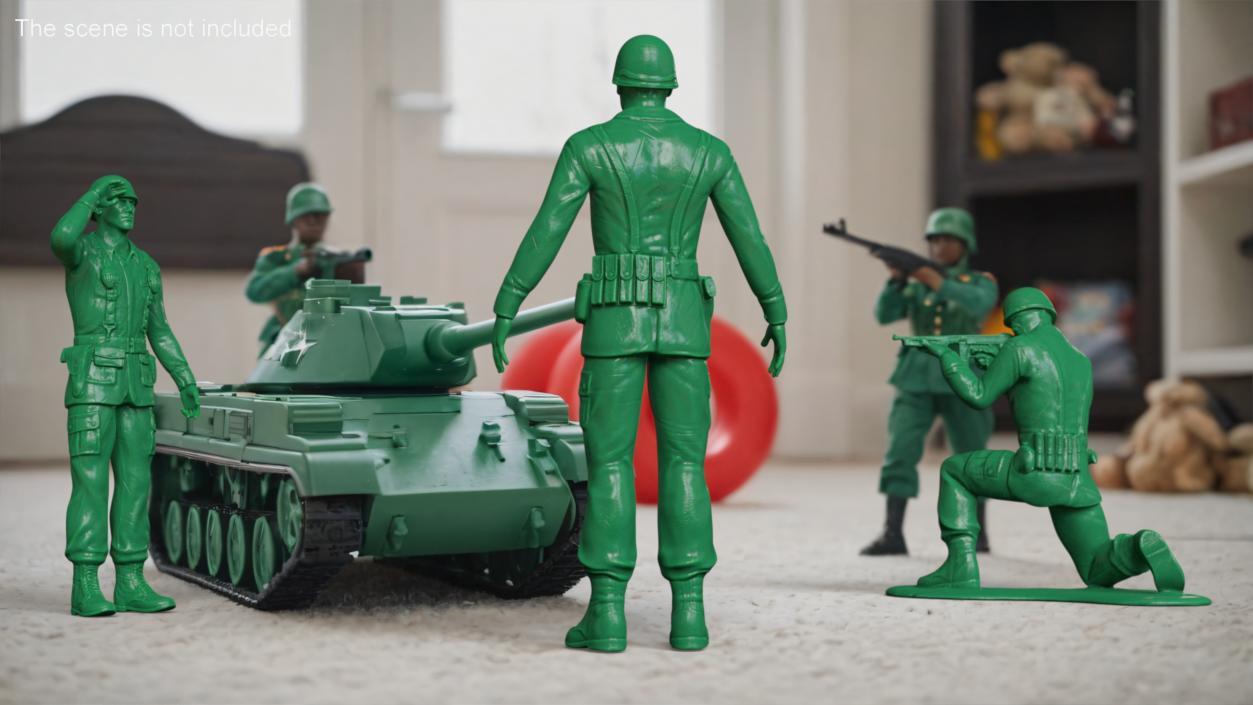 Green Toy Soldier 3D