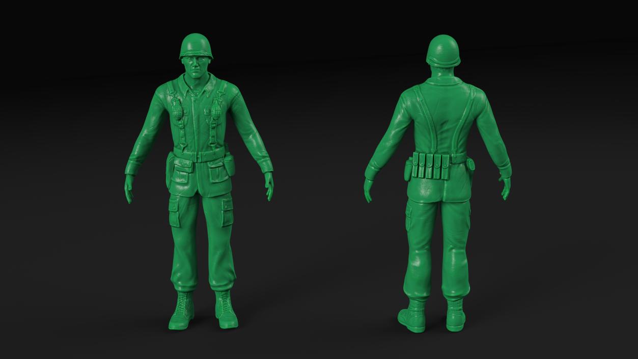 Green Toy Soldier 3D