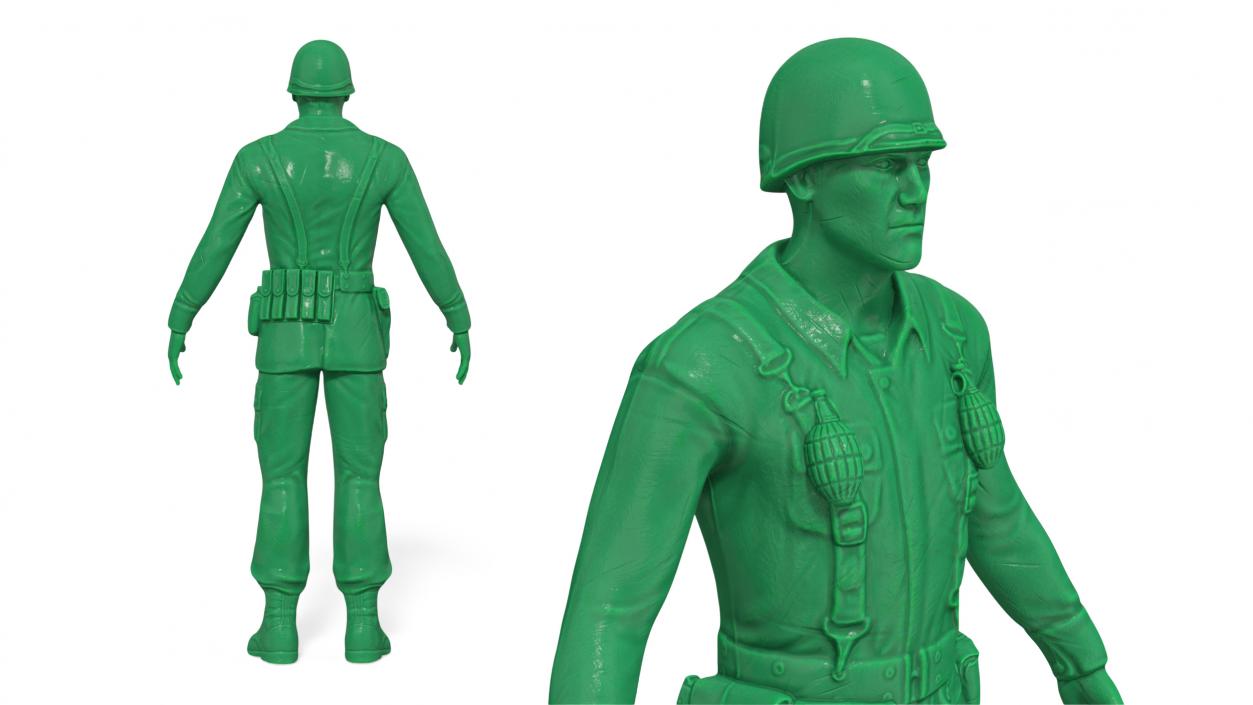 Green Toy Soldier 3D