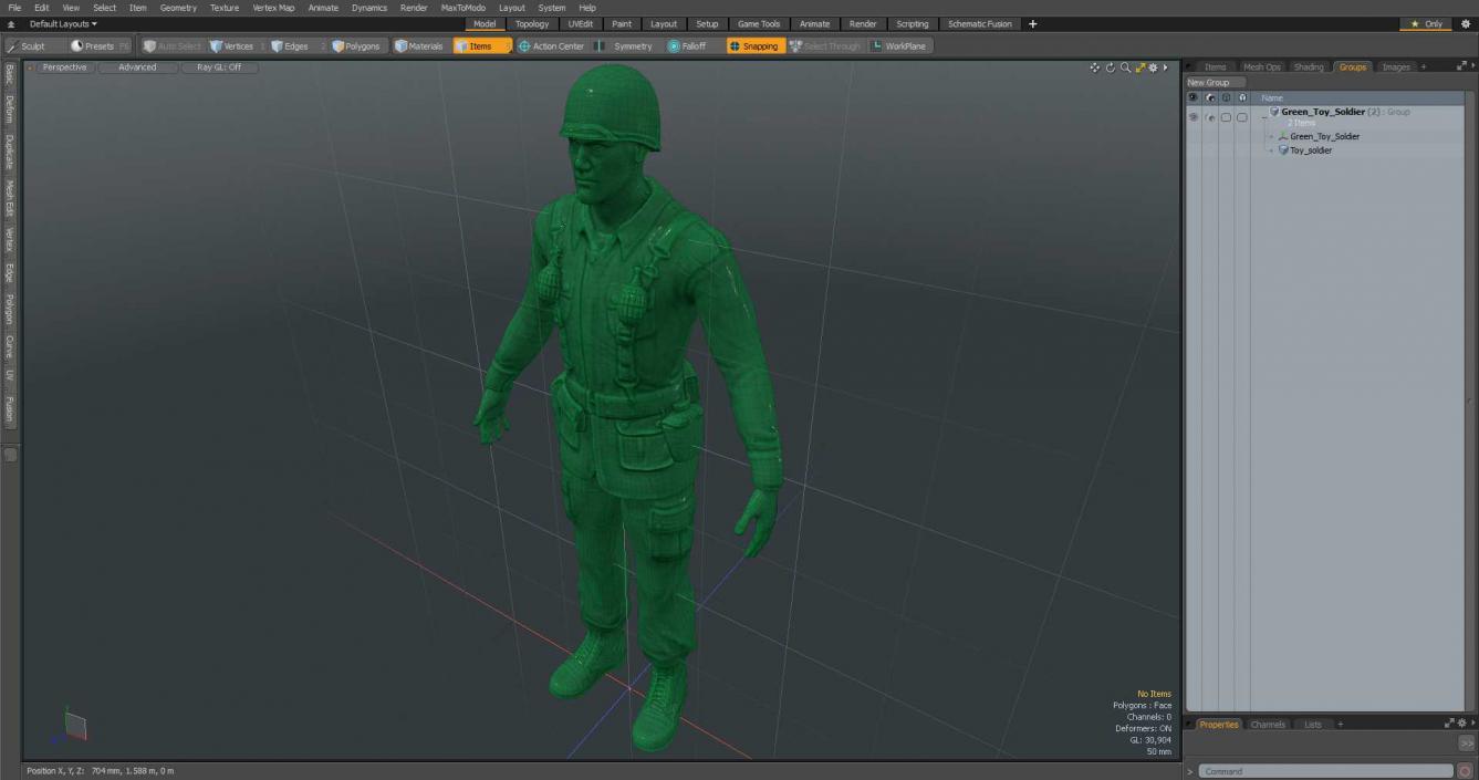 Green Toy Soldier 3D