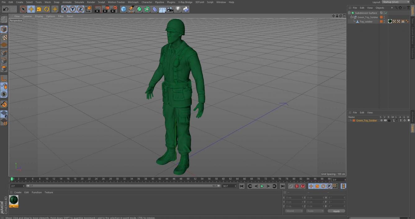 Green Toy Soldier 3D