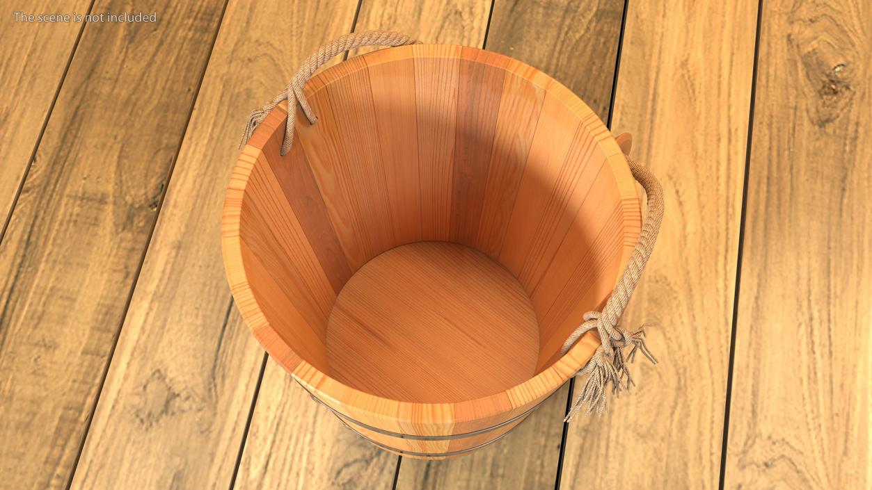 Wooden Sauna Bucket 3D model