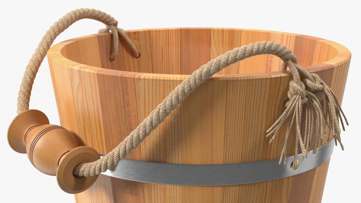 Wooden Sauna Bucket 3D model