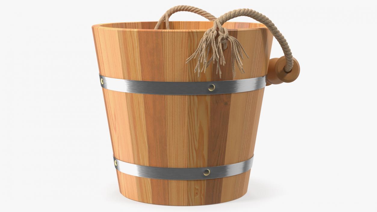 Wooden Sauna Bucket 3D model