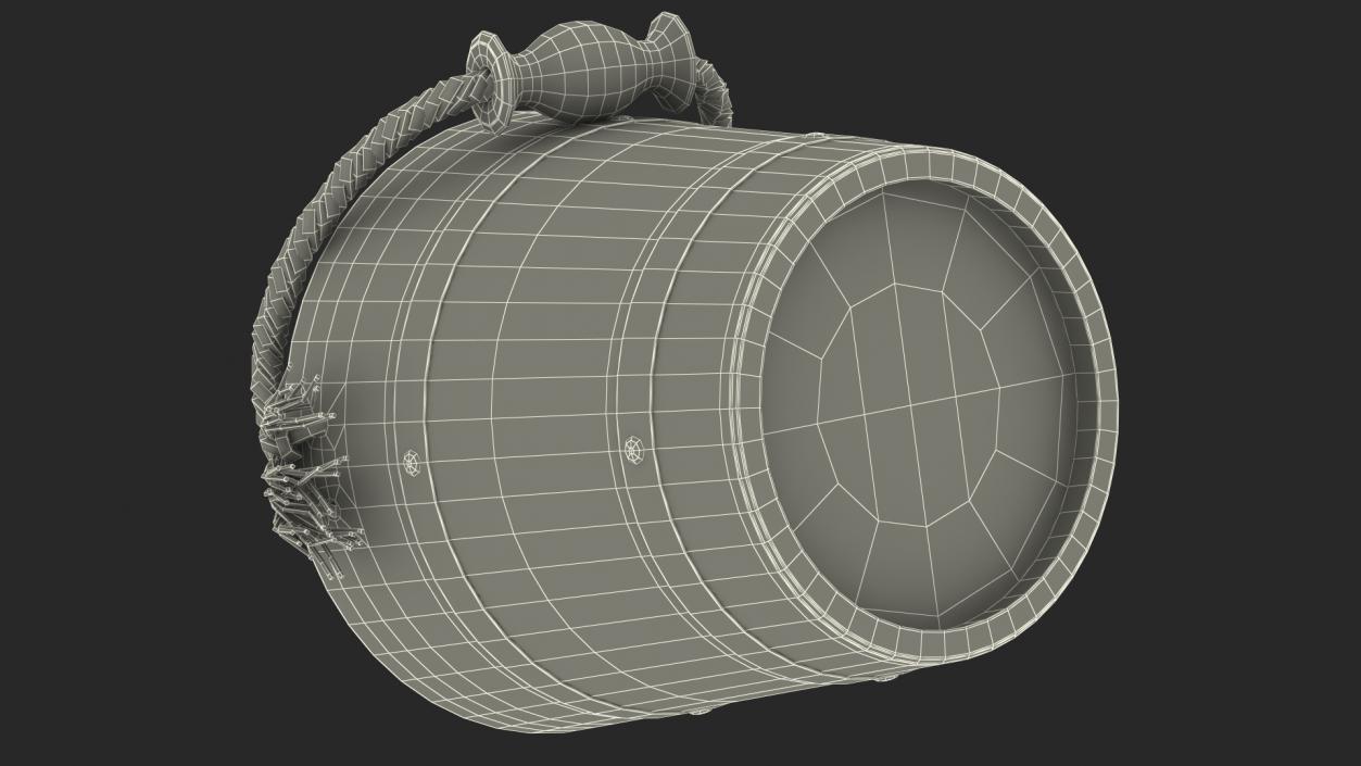 Wooden Sauna Bucket 3D model