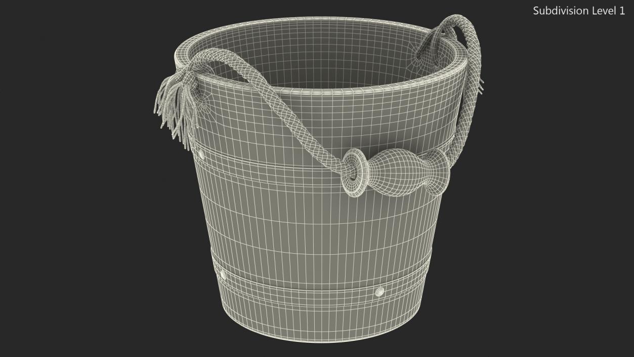 Wooden Sauna Bucket 3D model