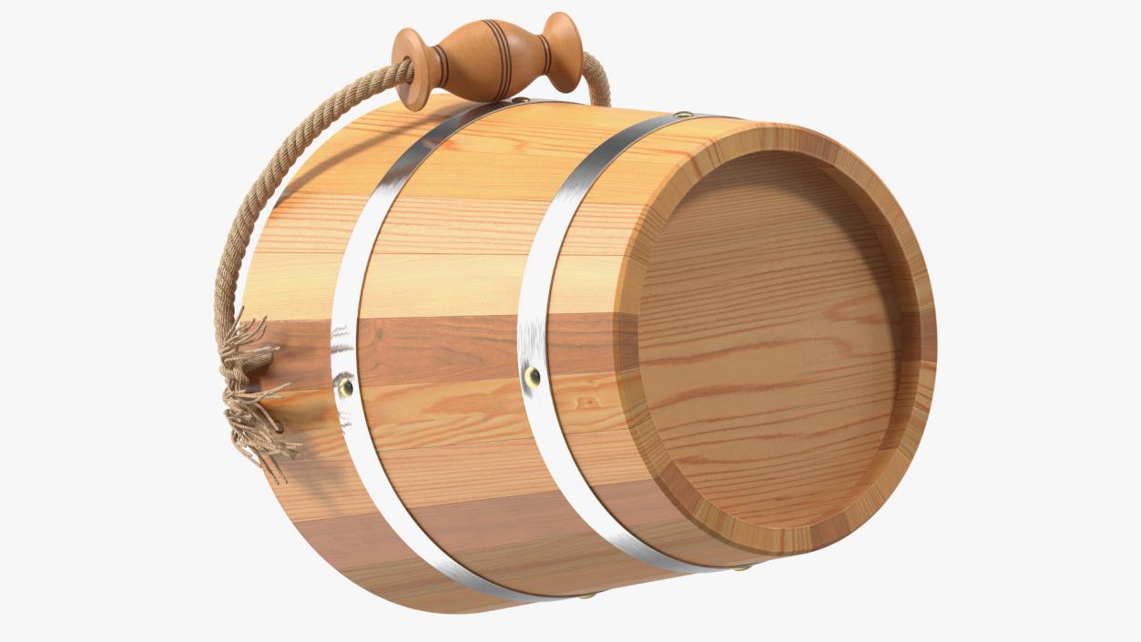 Wooden Sauna Bucket 3D model