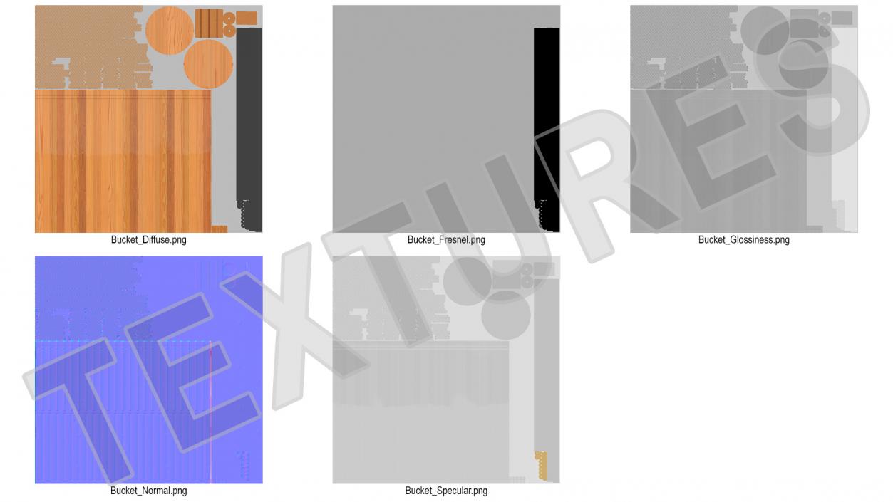 Wooden Sauna Bucket 3D model