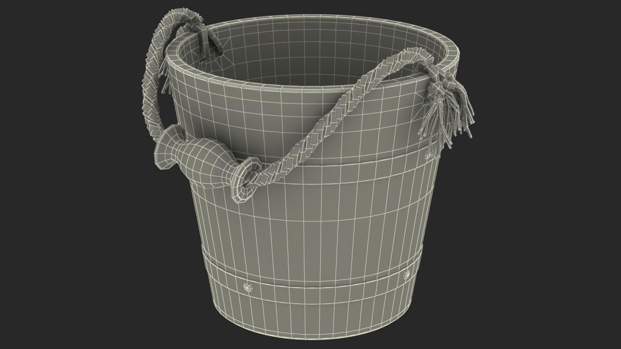 Wooden Sauna Bucket 3D model