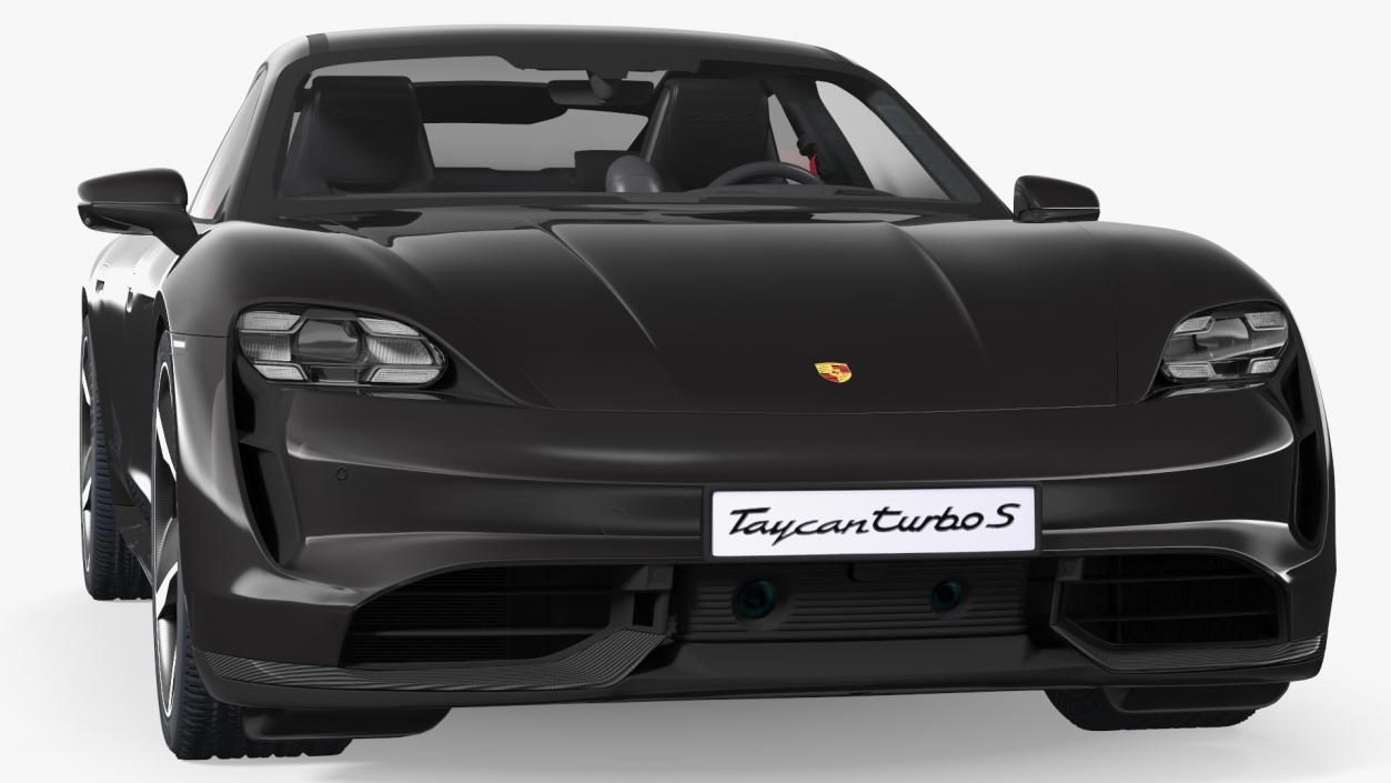 3D Porsche Taycan Turbo S 2020 Black model