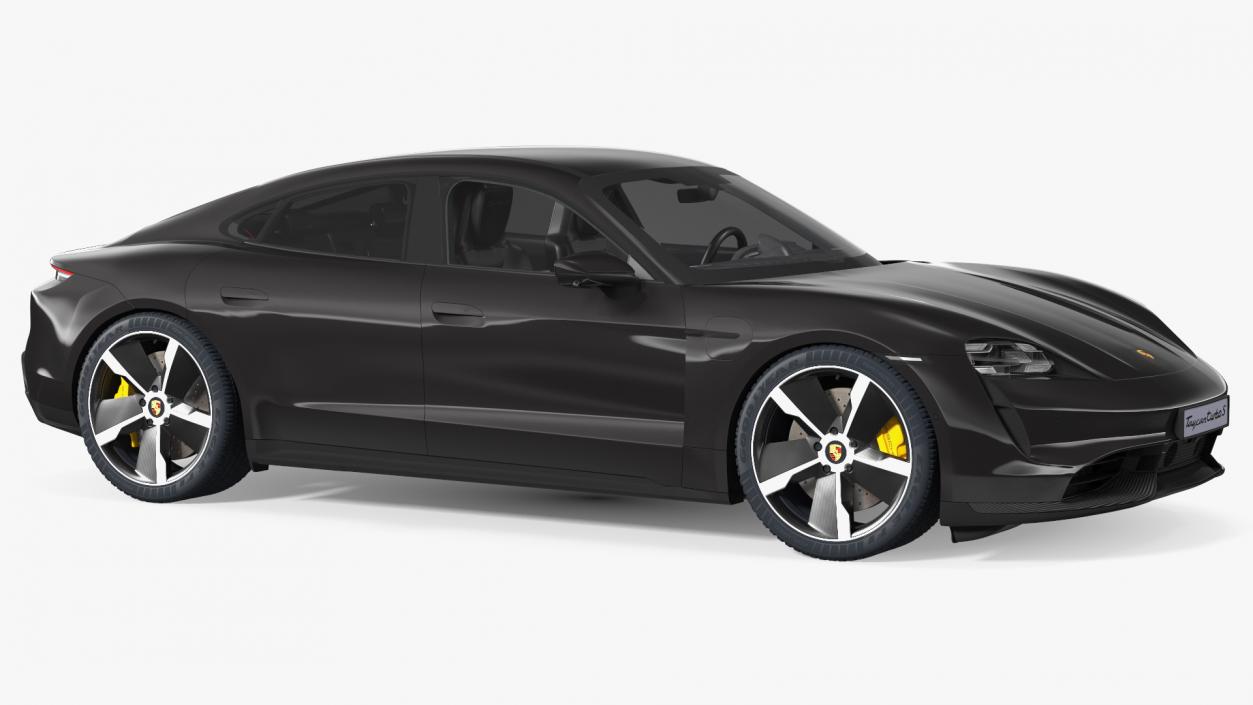 3D Porsche Taycan Turbo S 2020 Black model