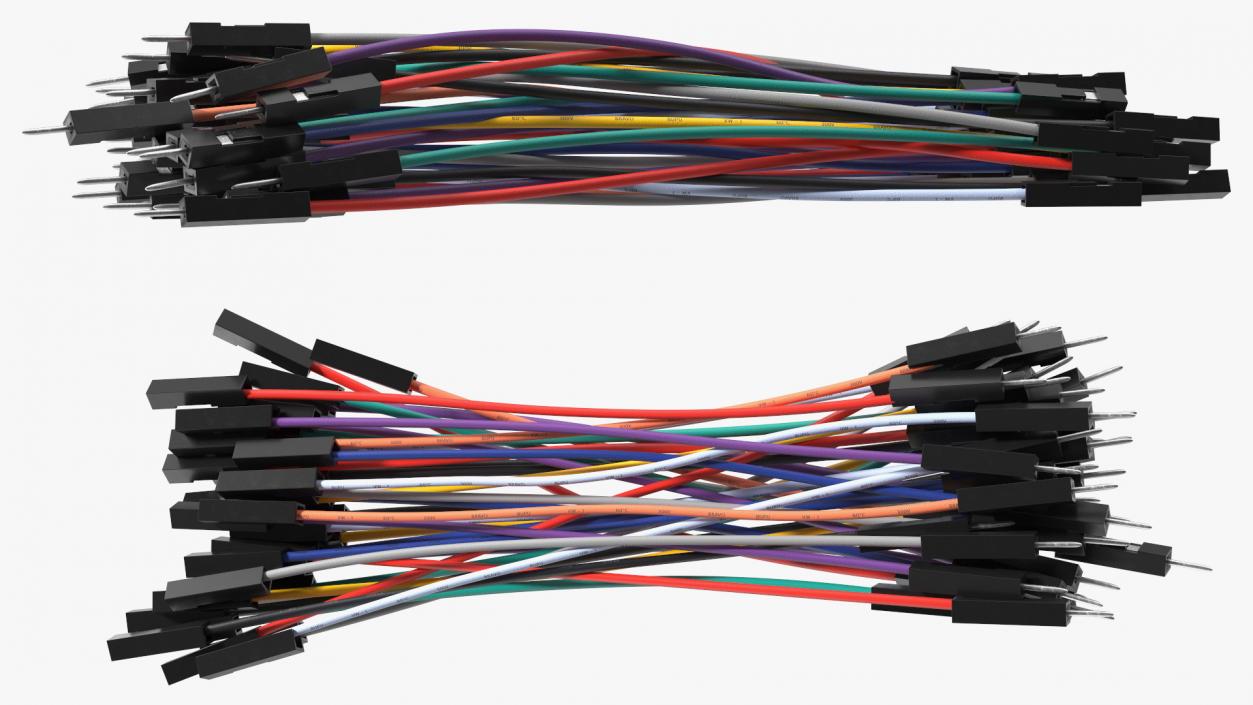 3D model Jumper Wires Multicolored