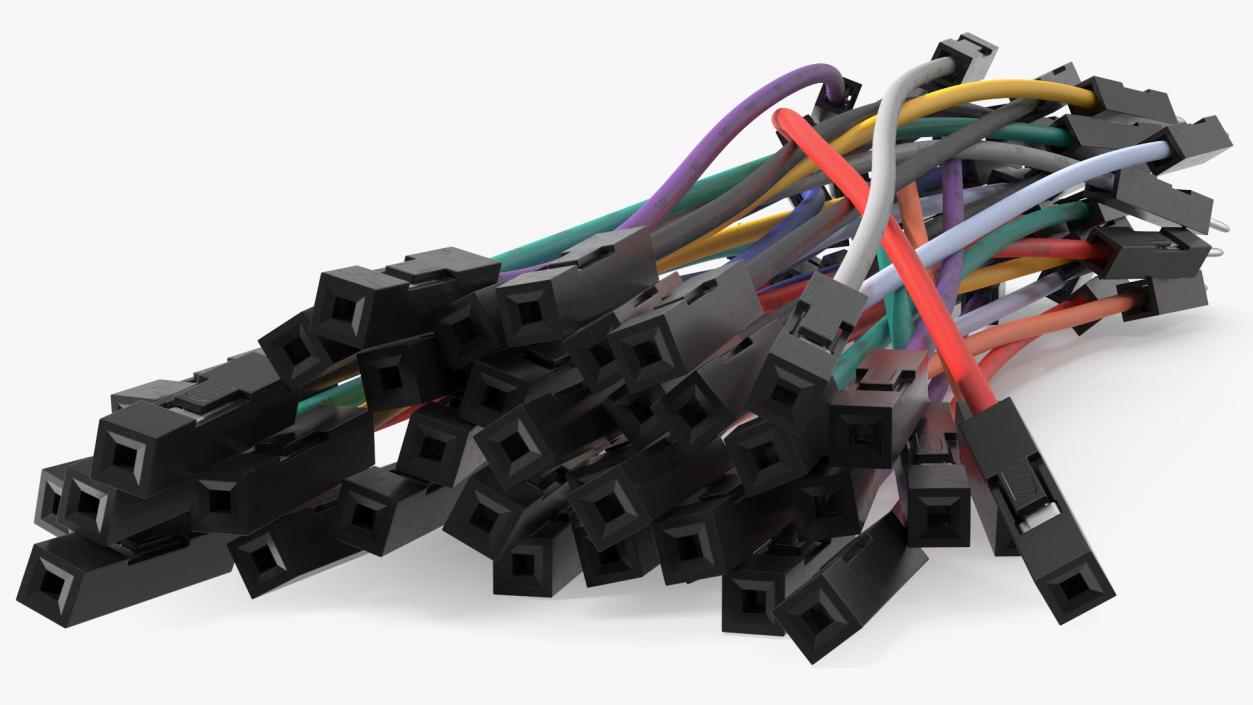 3D model Jumper Wires Multicolored