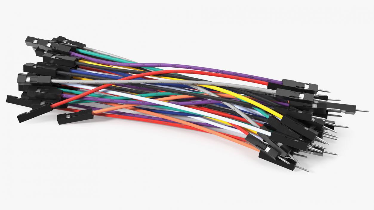 3D model Jumper Wires Multicolored