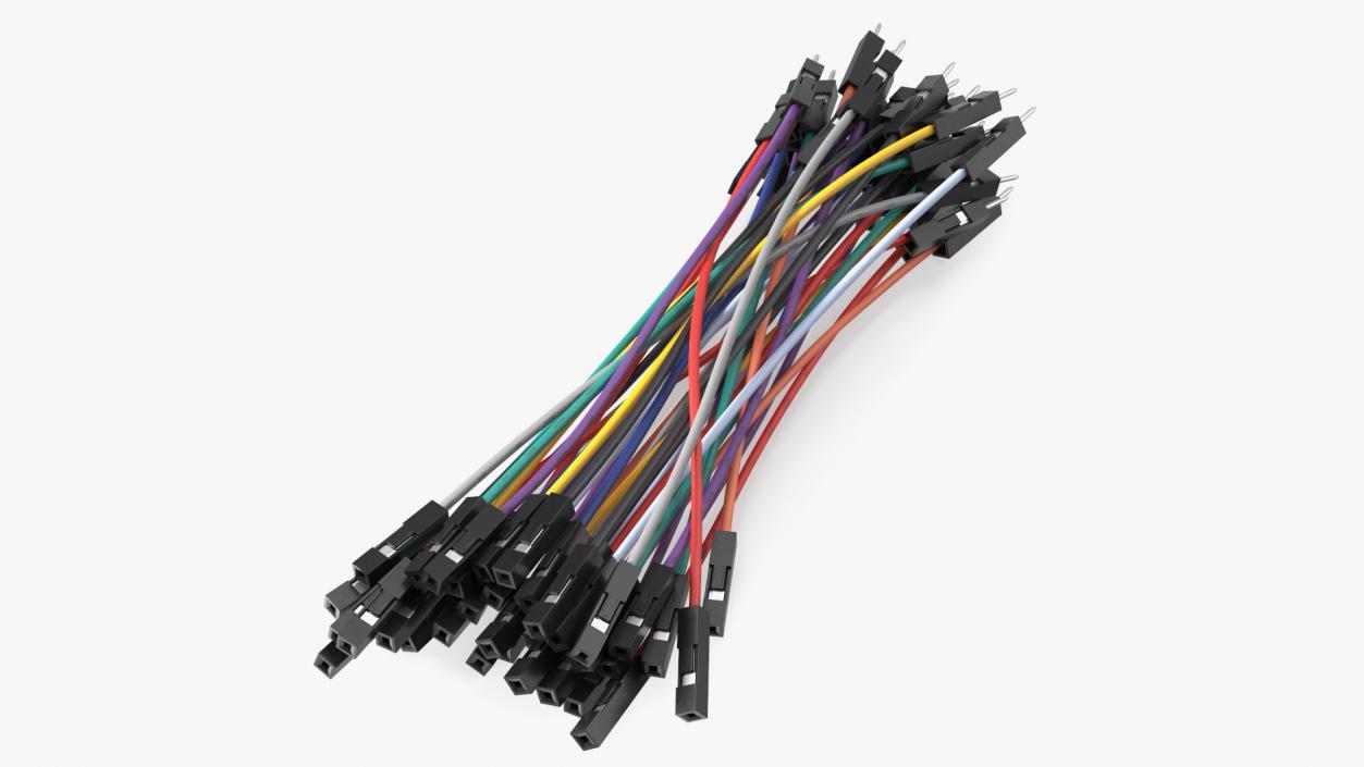 3D model Jumper Wires Multicolored