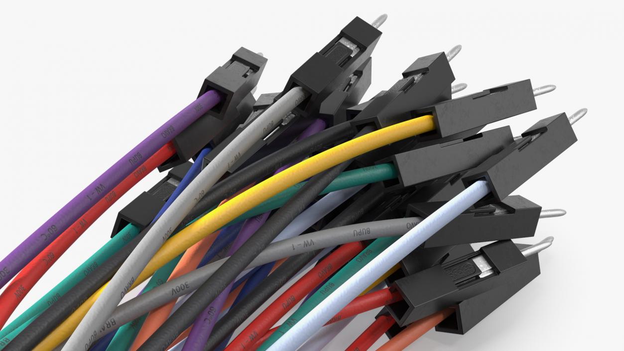 3D model Jumper Wires Multicolored