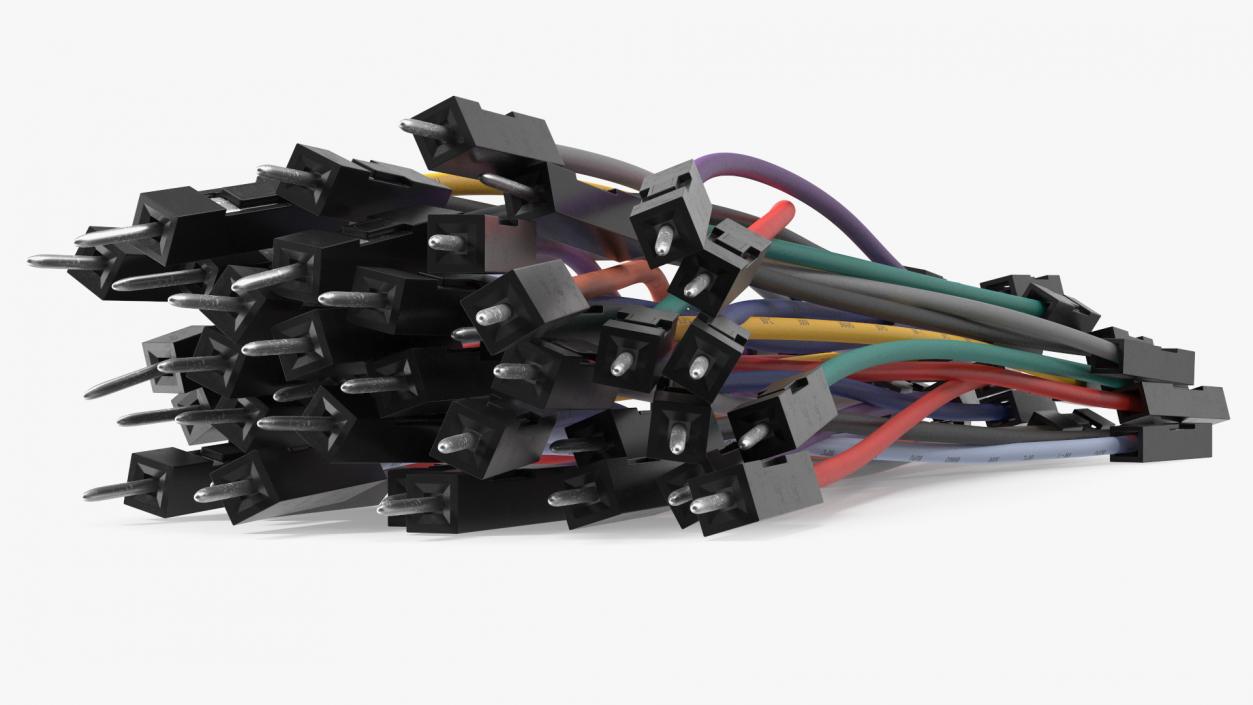 3D model Jumper Wires Multicolored