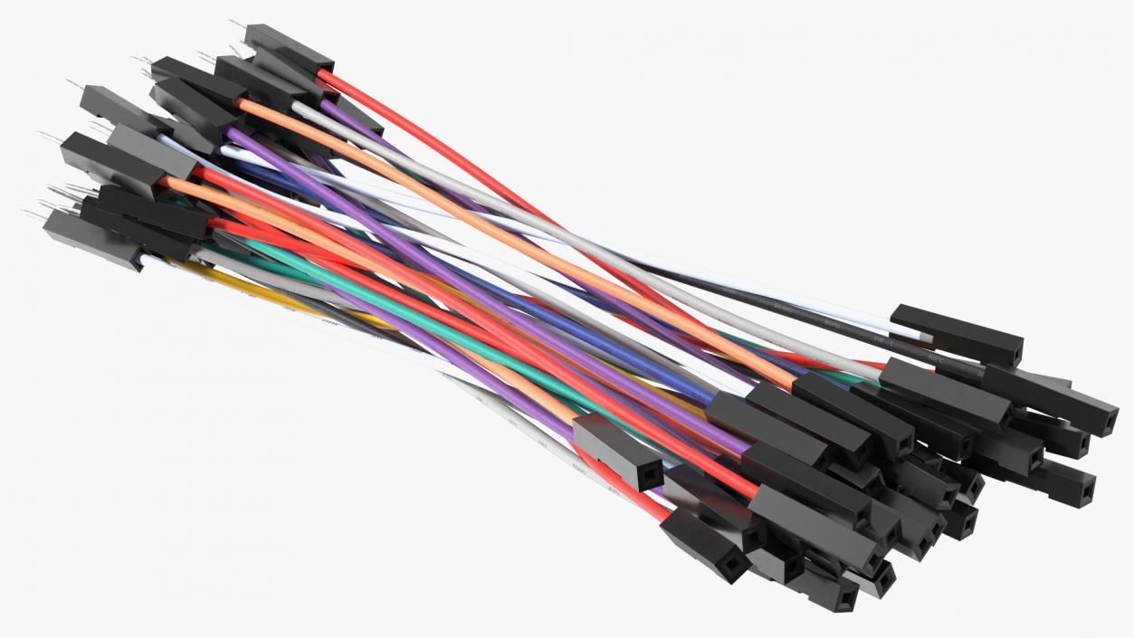 3D model Jumper Wires Multicolored