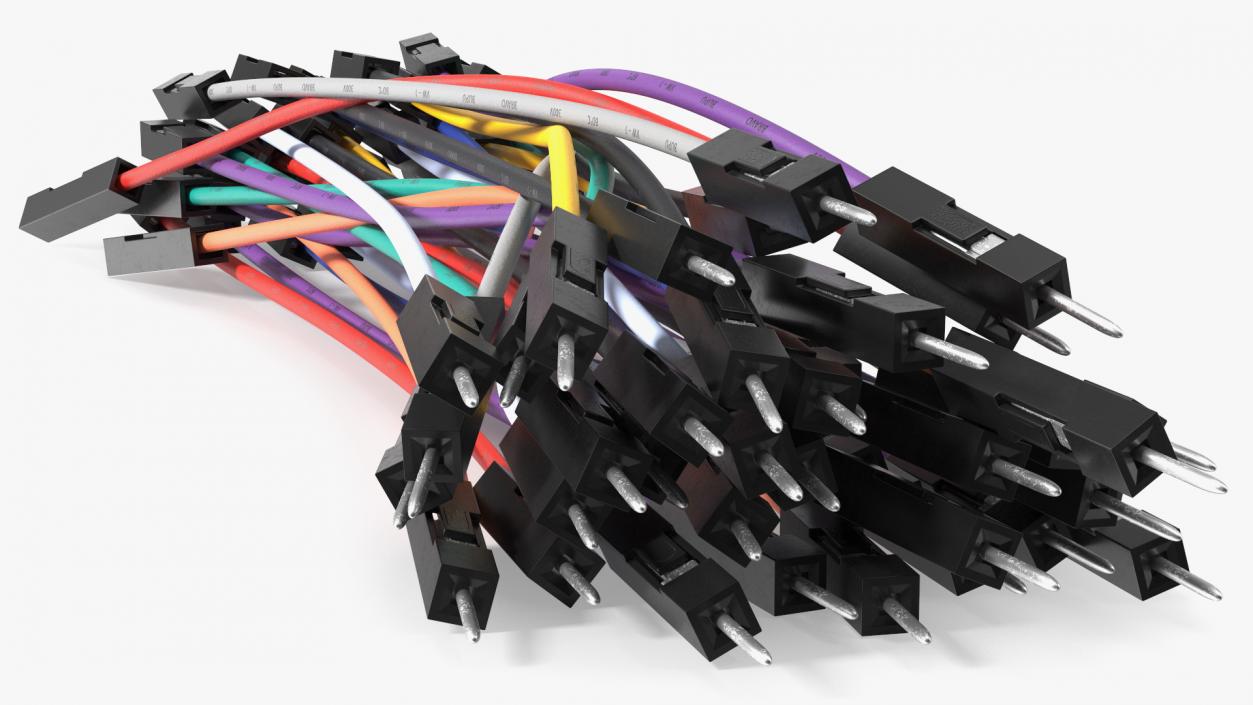 3D model Jumper Wires Multicolored