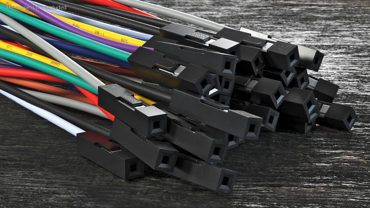 3D model Jumper Wires Multicolored