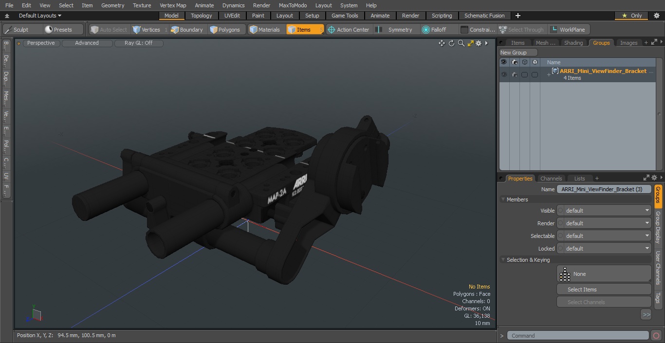 3D ARRI Mini Viewfinder Bracket model