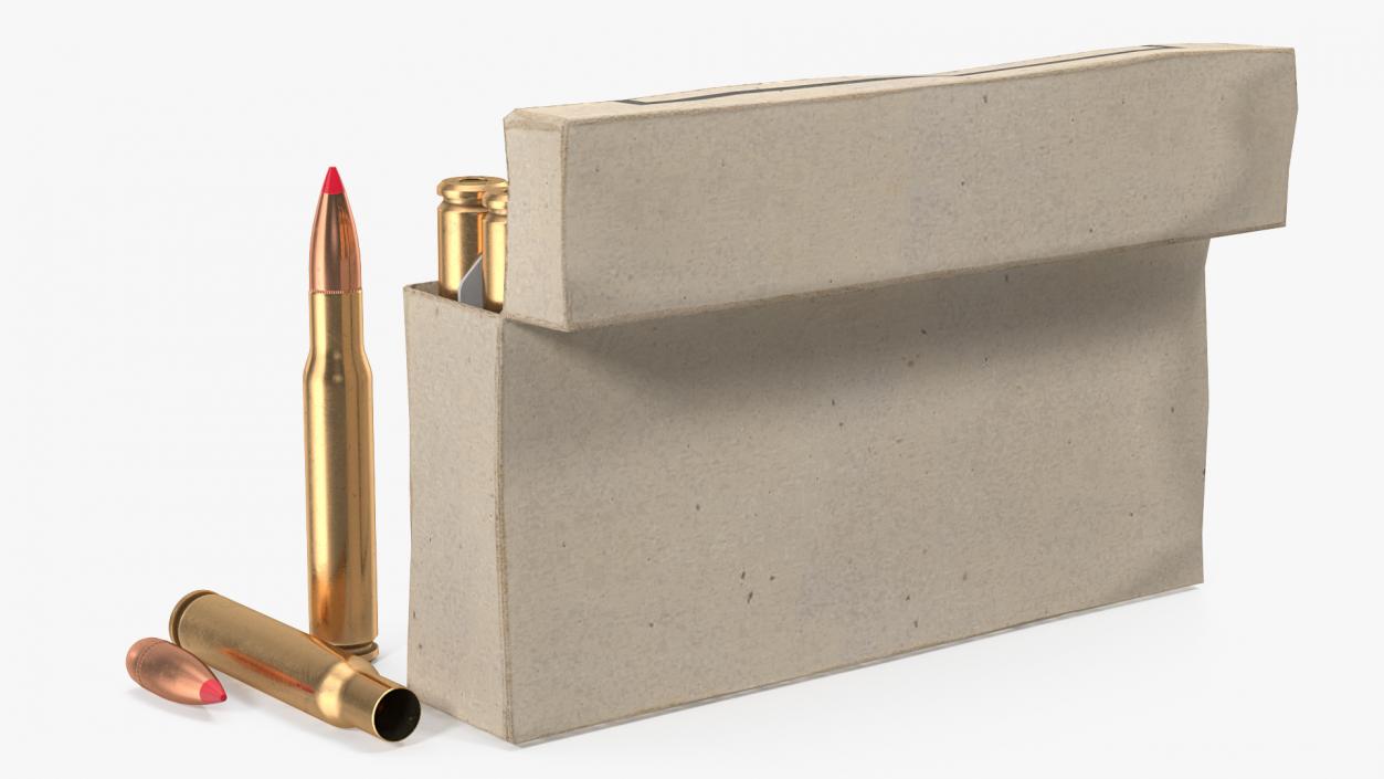 3D Box of 7.62x51mm NATO Rounds model