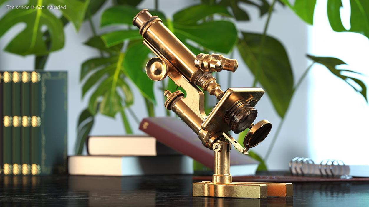 3D model Antique Microscope Bronze