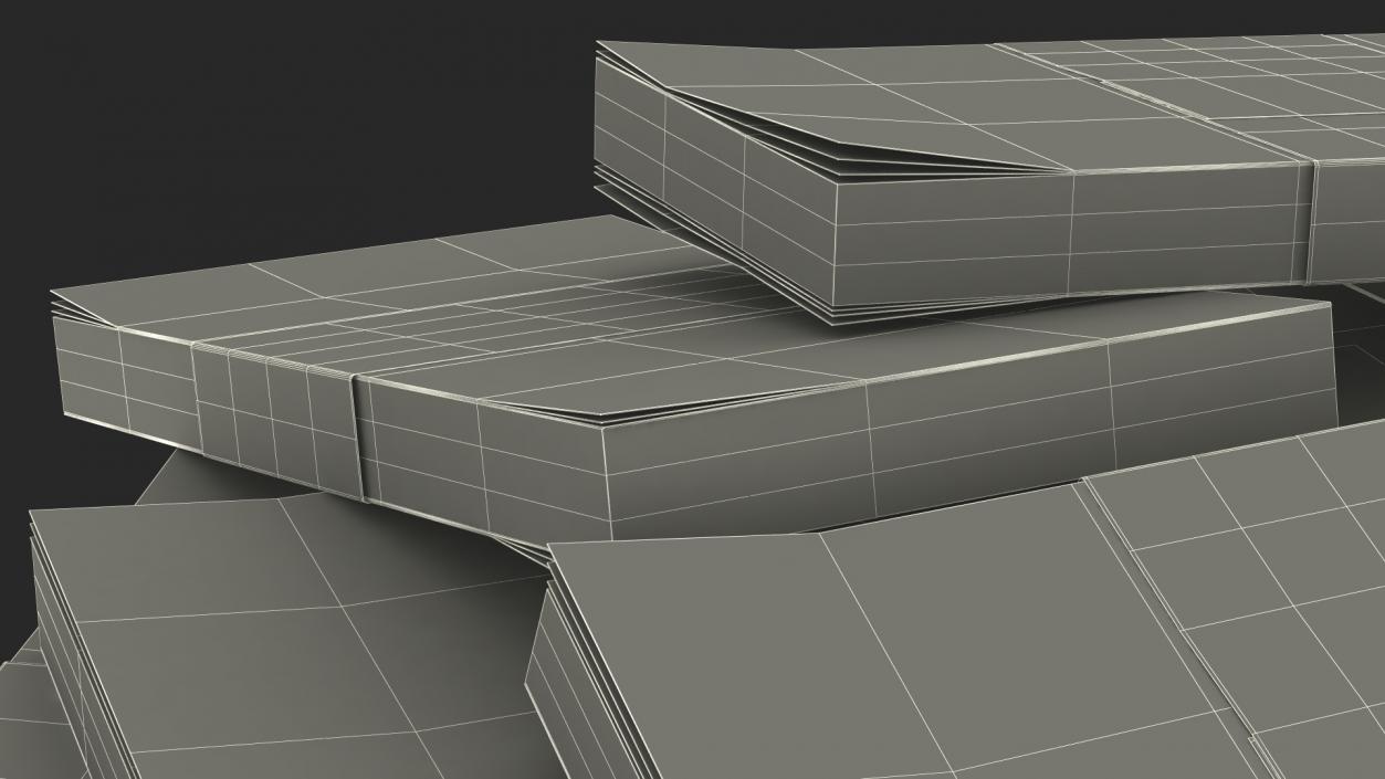 Cash Pile 50 Pounds 3D model