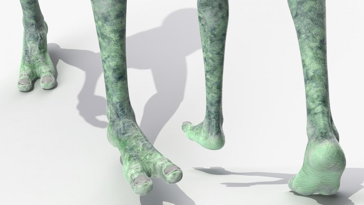 Green Alien Walking Pose 3D model