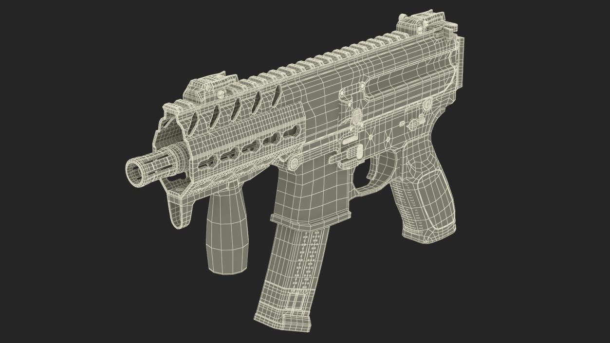 Mini Submachine Gun SMG SIG SAUER MPX 3D