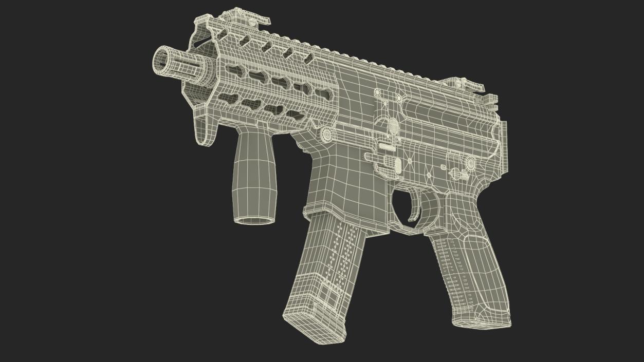 Mini Submachine Gun SMG SIG SAUER MPX 3D