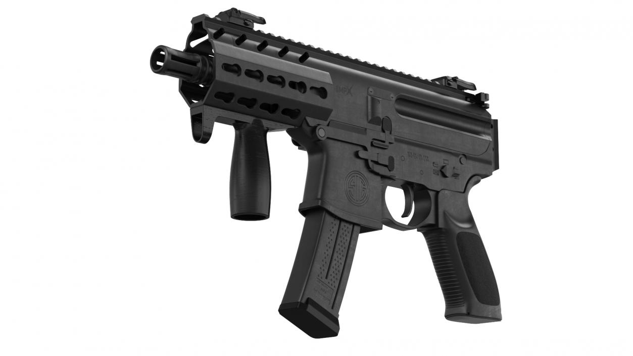 Mini Submachine Gun SMG SIG SAUER MPX 3D