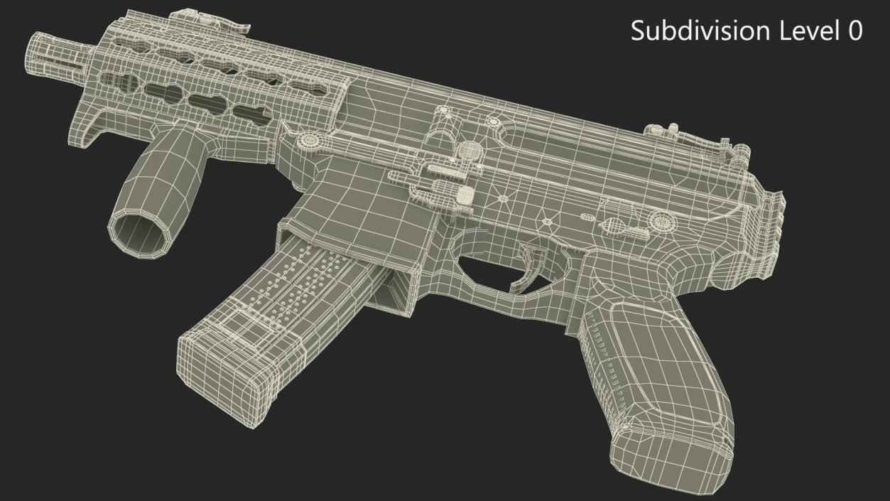 Mini Submachine Gun SMG SIG SAUER MPX 3D