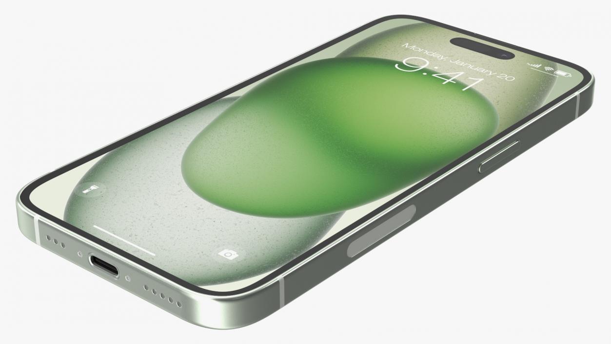 3D model IPhone 15 Green