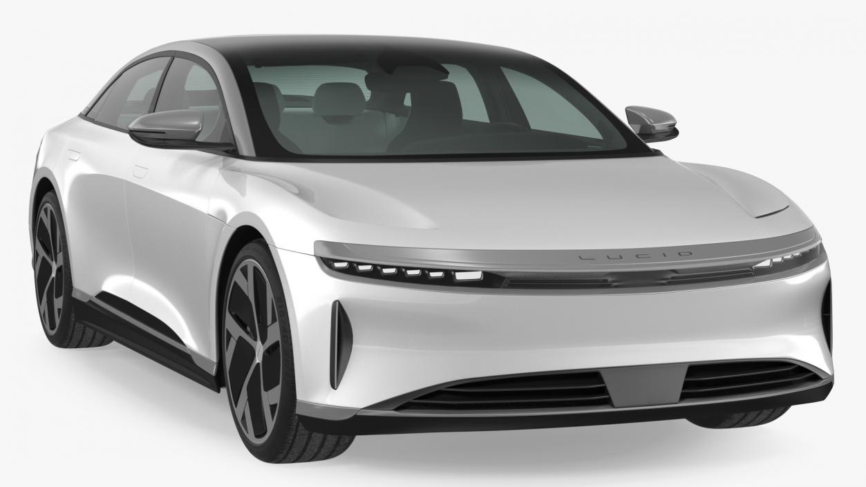 3D Electric Luxury Sedan Lucid Air Rigged model