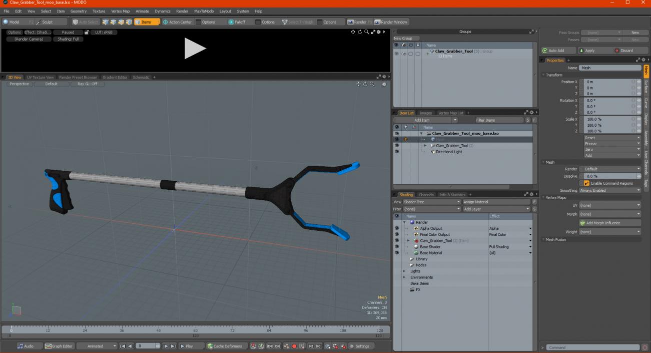 Claw Grabber Tool 3D