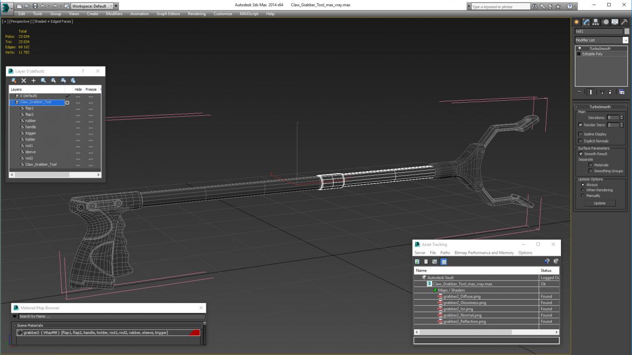 Claw Grabber Tool 3D