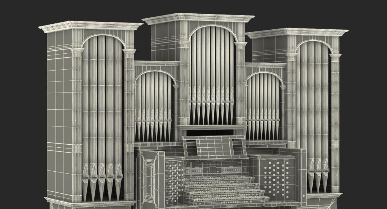 Church Pipe Organ 3D