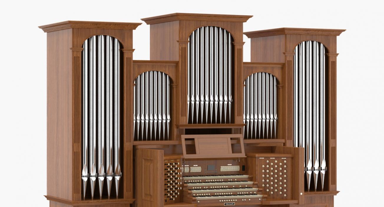 Church Pipe Organ 3D