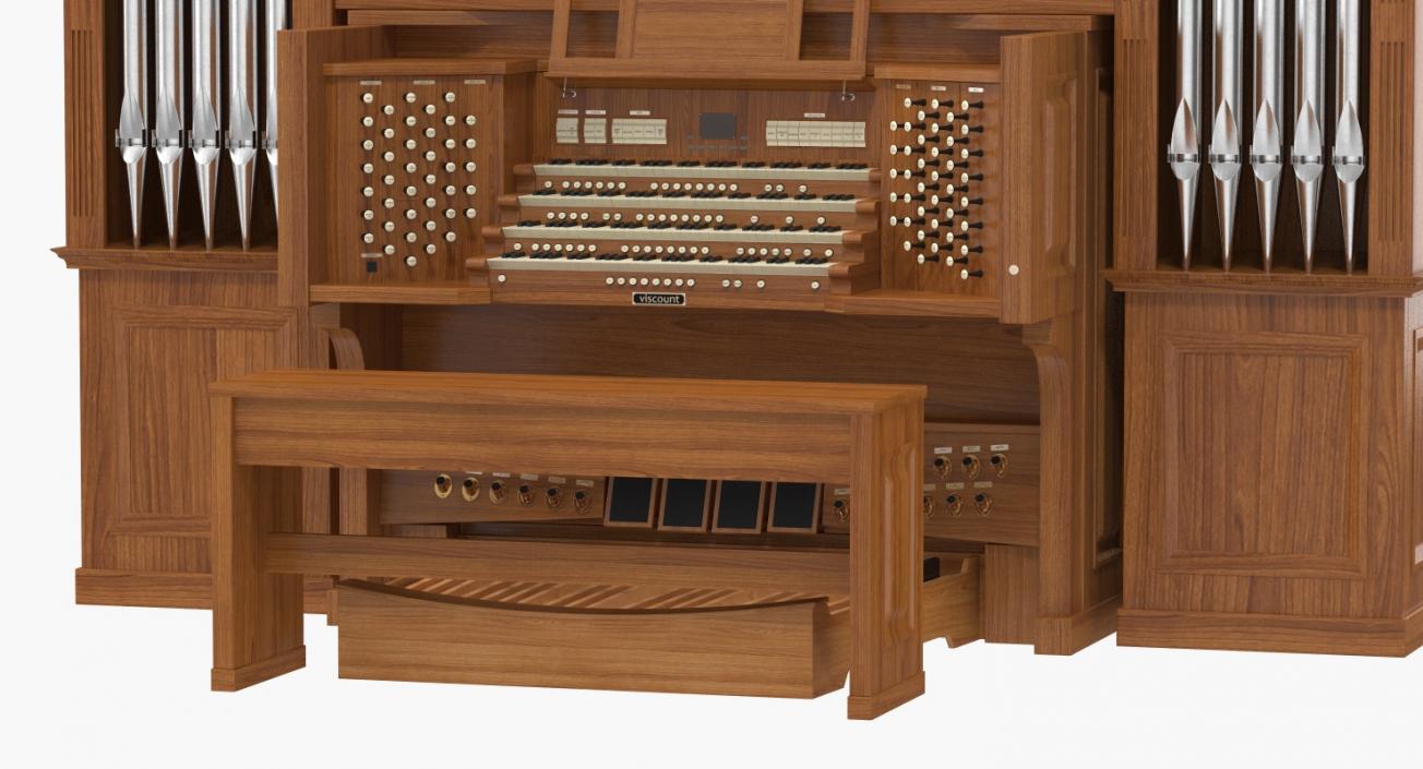 Church Pipe Organ 3D