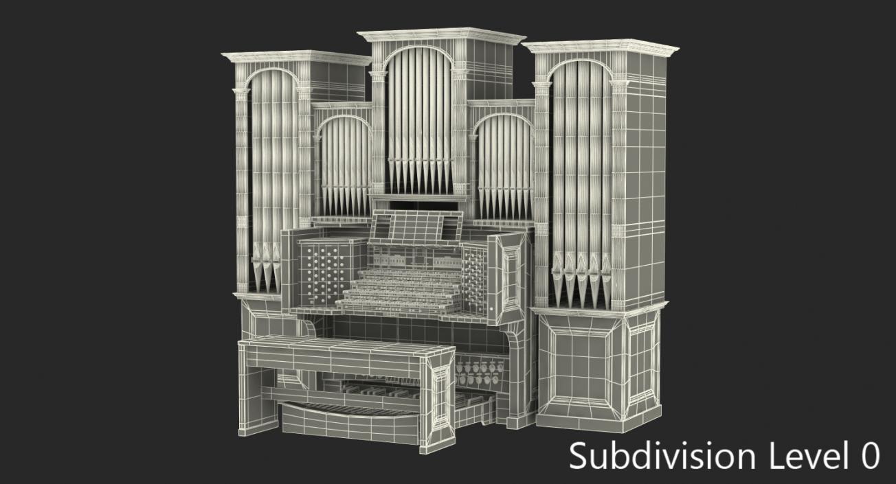 Church Pipe Organ 3D