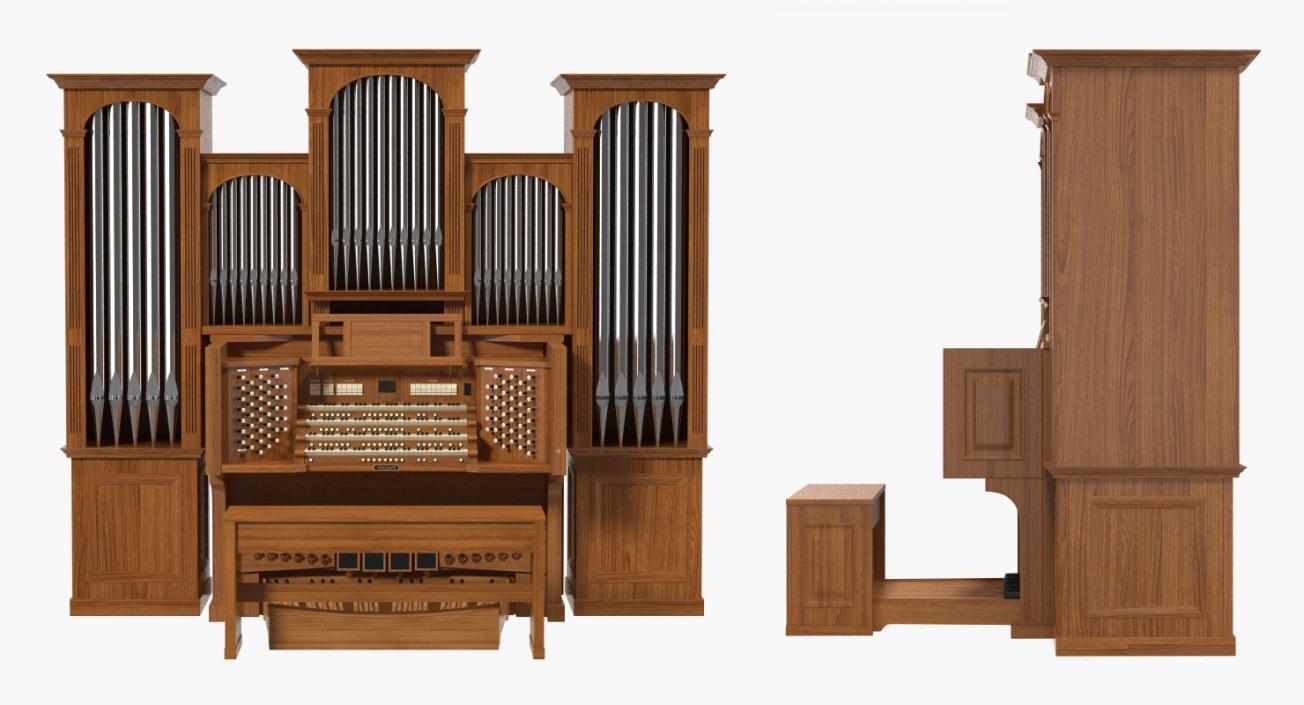 Church Pipe Organ 3D