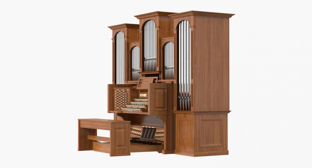 Church Pipe Organ 3D