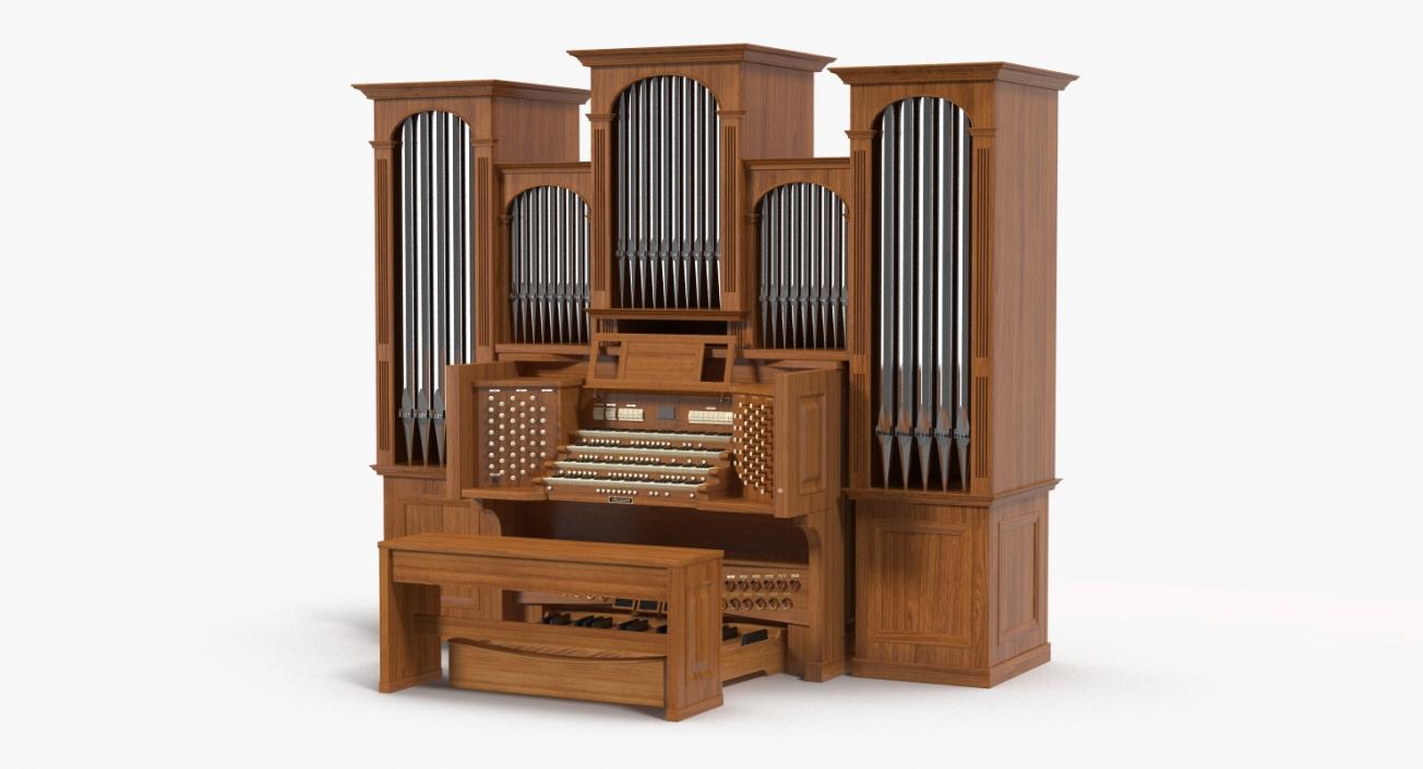 Church Pipe Organ 3D