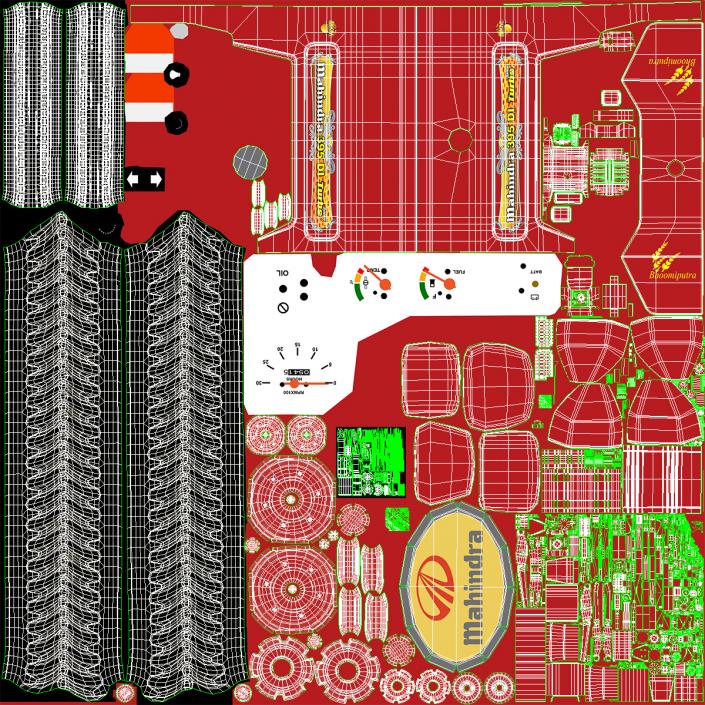 3D Mahindra 595DI Turbomax Tractor