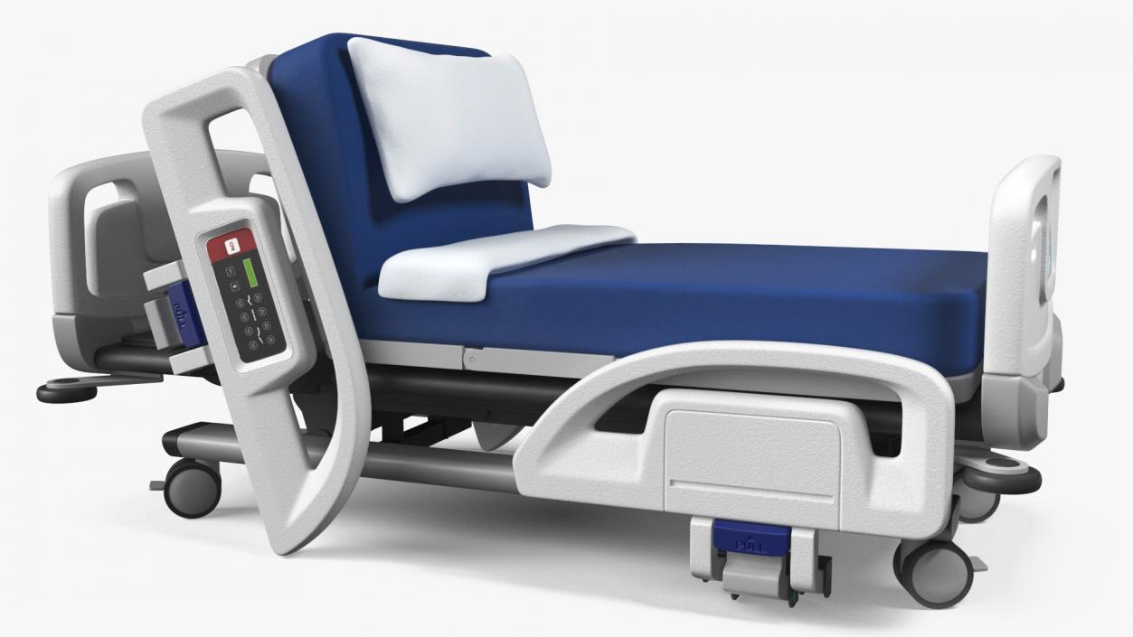 Smart Hospital Bed Sitting Position 2 3D