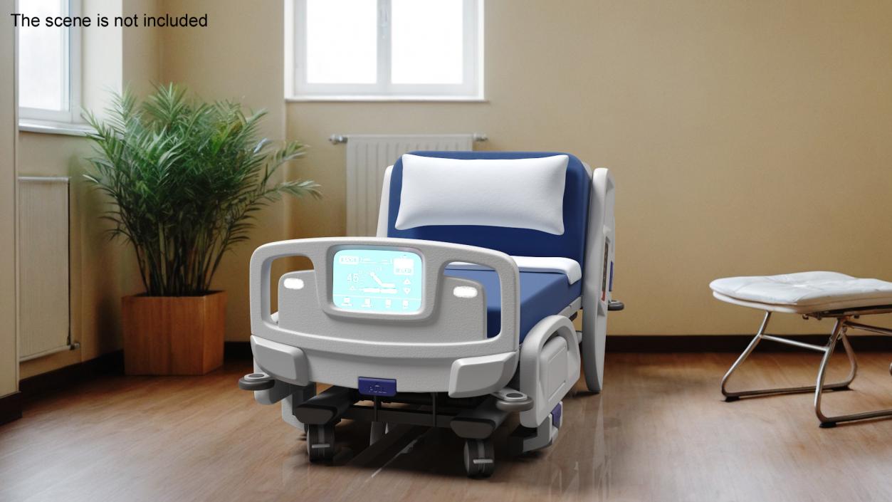 Smart Hospital Bed Sitting Position 2 3D