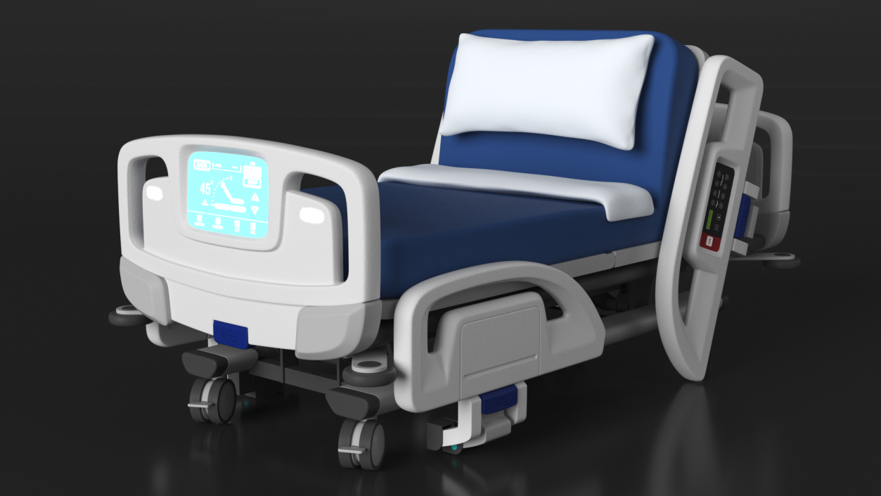 Smart Hospital Bed Sitting Position 2 3D