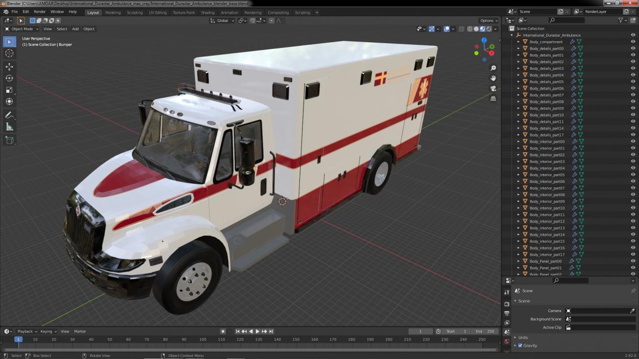 International Durastar Ambulance 4 3D model