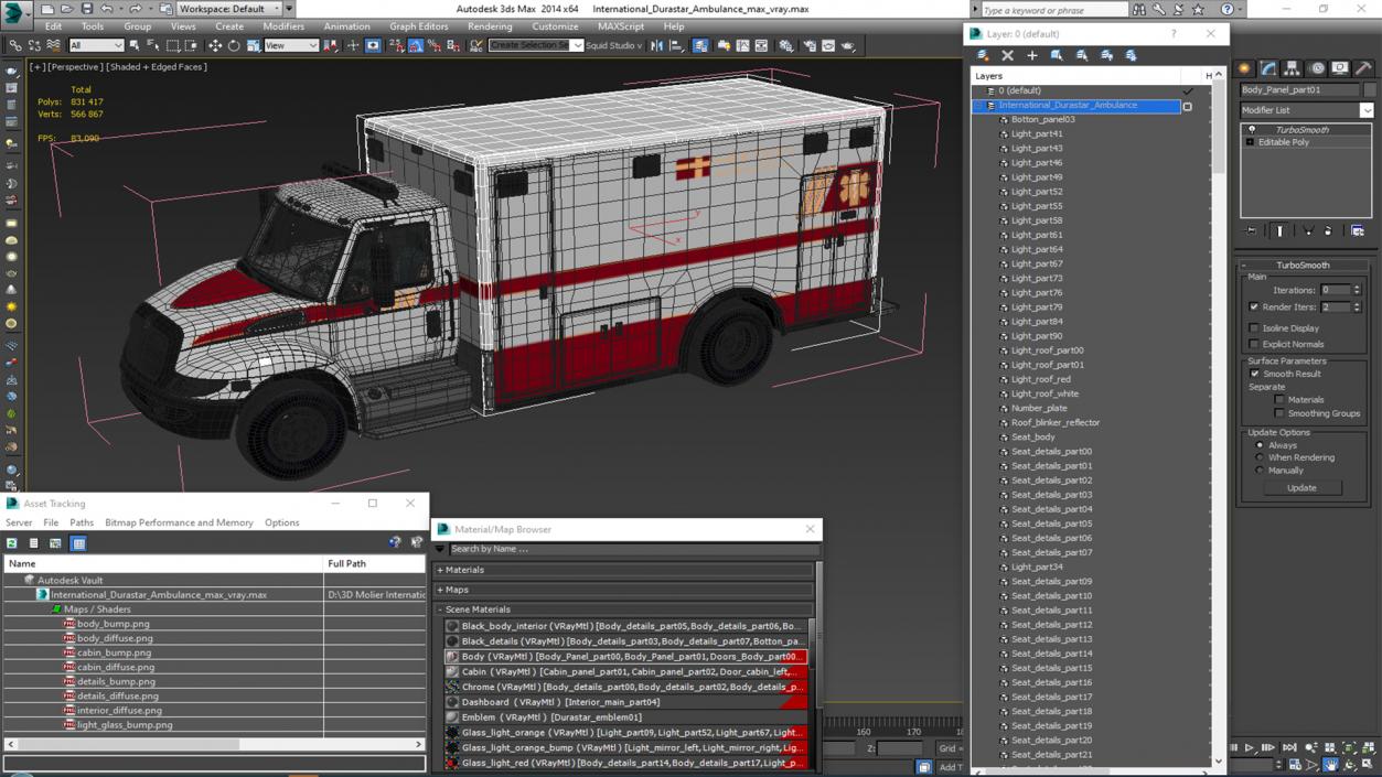 International Durastar Ambulance 4 3D model